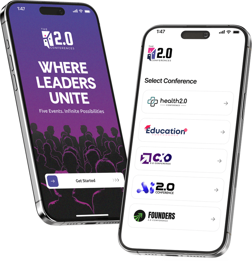 Conference App Screen Two: Where Leaders Unite